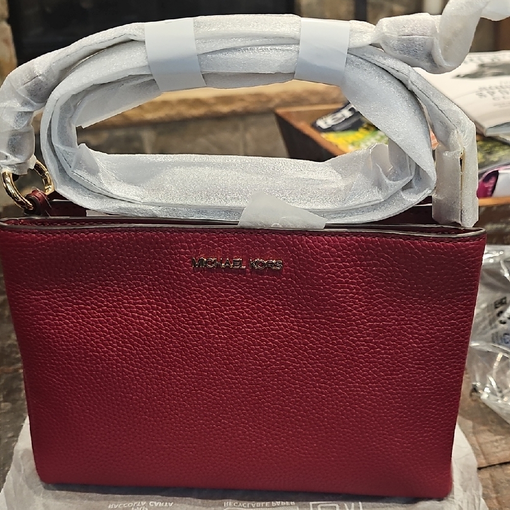 NWT Michael Kors Red Crossbody